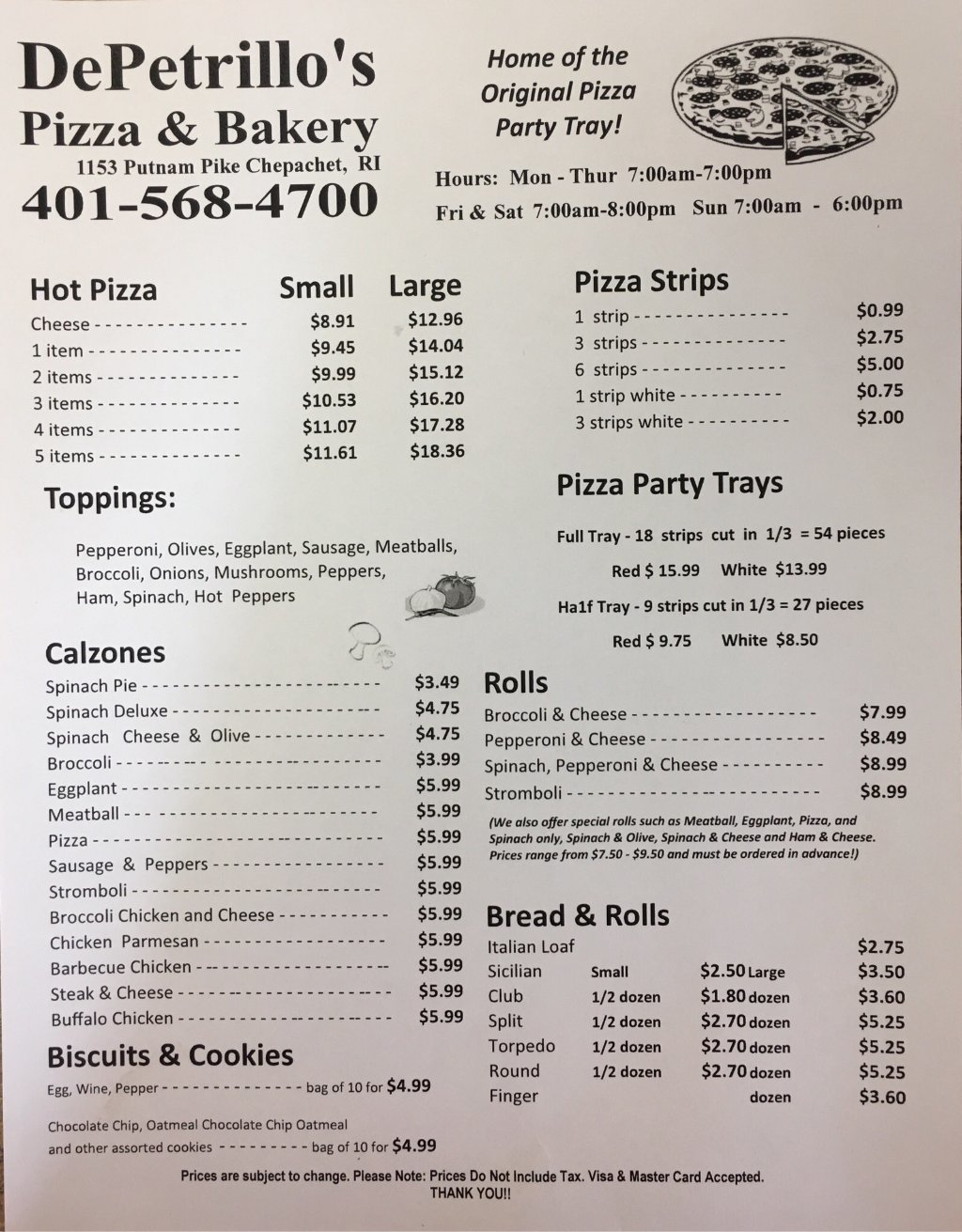 DePetrillos Pizza & Bakery of Glocester